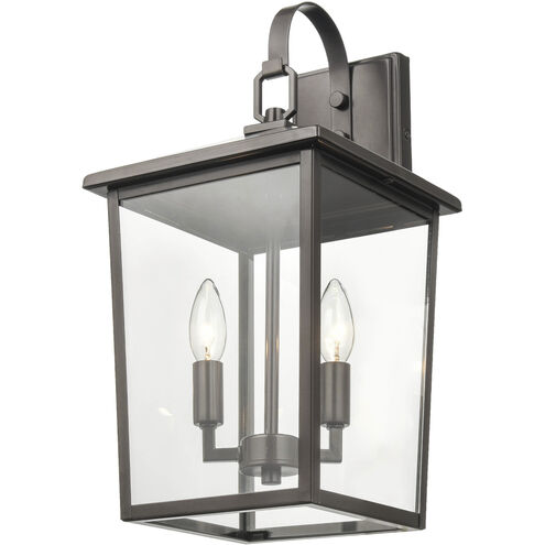 Fetterton 2 Light 18 inch Powder Coated Bronze Outdoor Wall Sconce